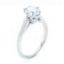 18k White Gold Diamond Solitaire Engagement Ring - Three-Quarter View -  104171 - Thumbnail