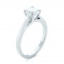 18k White Gold Diamond Solitaire Engagement Ring - Three-Quarter View -  104185 - Thumbnail