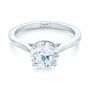 18k White Gold Diamond Solitaire Engagement Ring - Flat View -  103977 - Thumbnail