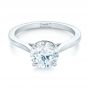 14k White Gold 14k White Gold Diamond Solitaire Engagement Ring - Flat View -  103977 - Thumbnail