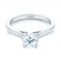 18k White Gold 18k White Gold Diamond Solitaire Engagement Ring - Flat View -  104186 - Thumbnail