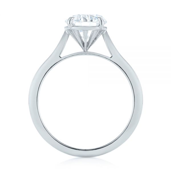 14k White Gold 14k White Gold Diamond Solitaire Engagement Ring - Front View - 103977
