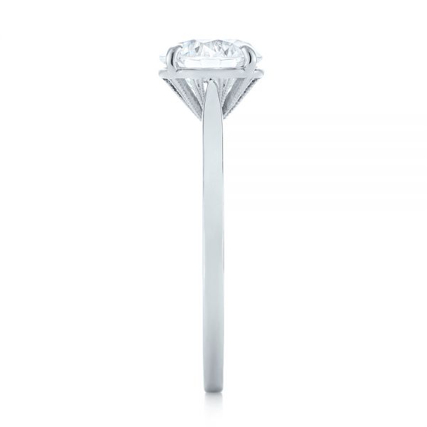 14k White Gold 14k White Gold Diamond Solitaire Engagement Ring - Side View - 103977