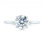 18k White Gold Diamond Solitaire Engagement Ring - Top View -  103977 - Thumbnail