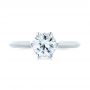 18k White Gold Diamond Solitaire Engagement Ring - Top View -  104171 - Thumbnail