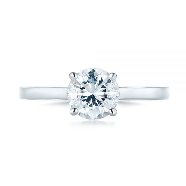  Platinum Platinum Diamond Solitaire Engagement Ring - Top View -  104185