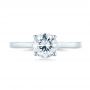 18k White Gold Diamond Solitaire Engagement Ring - Top View -  104185 - Thumbnail