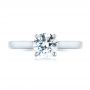 18k White Gold 18k White Gold Diamond Solitaire Engagement Ring - Top View -  104186 - Thumbnail