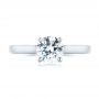 14k White Gold 14k White Gold Diamond Solitaire Engagement Ring - Top View -  104186 - Thumbnail