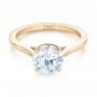14k Yellow Gold 14k Yellow Gold Diamond Solitaire Engagement Ring - Flat View -  103977 - Thumbnail