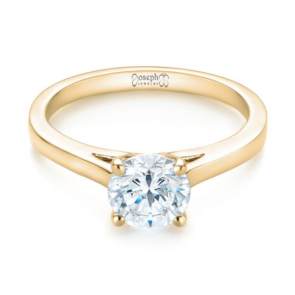 14k Yellow Gold 14k Yellow Gold Diamond Solitaire Engagement Ring - Flat View -  104185