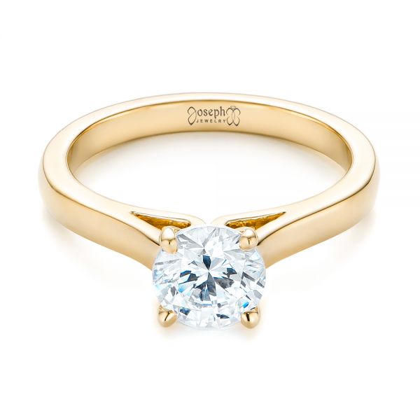 14k Yellow Gold 14k Yellow Gold Diamond Solitaire Engagement Ring - Flat View - 104186