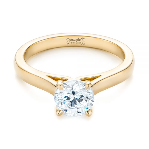 14k Yellow Gold 14k Yellow Gold Diamond Solitaire Engagement Ring - Flat View -  104186