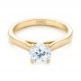 14k Yellow Gold 14k Yellow Gold Diamond Solitaire Engagement Ring - Flat View -  104186 - Thumbnail