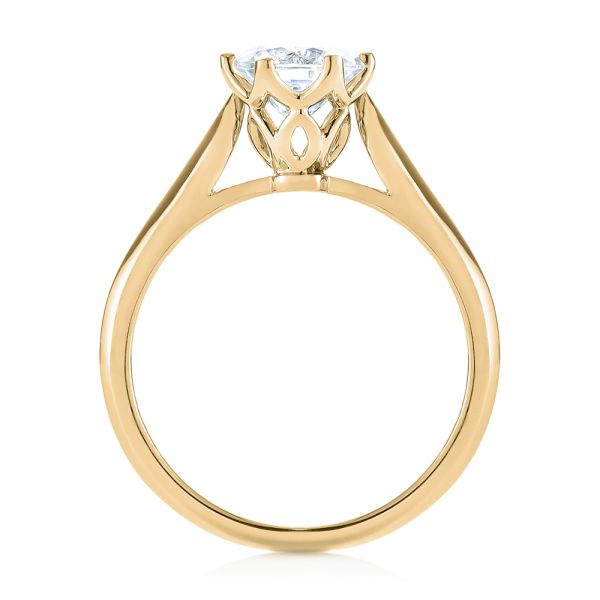 18k Yellow Gold 18k Yellow Gold Diamond Solitaire Engagement Ring - Front View -  104171