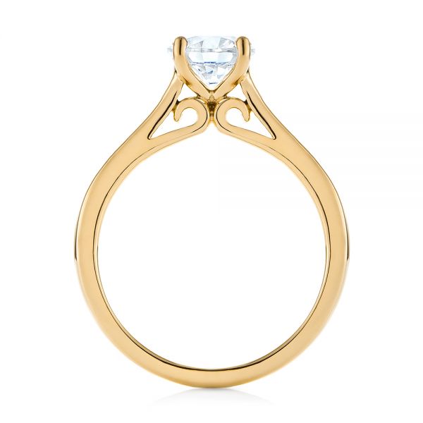 18k Yellow Gold 18k Yellow Gold Diamond Solitaire Engagement Ring - Front View -  104186