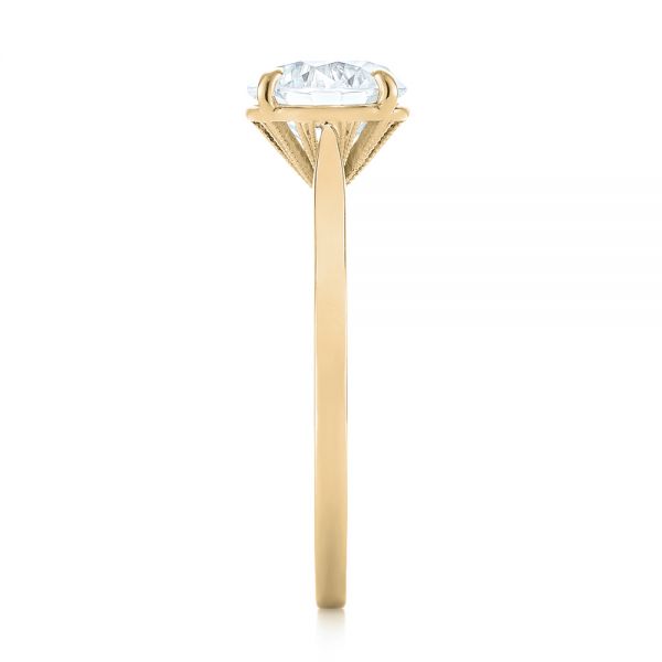 14k Yellow Gold 14k Yellow Gold Diamond Solitaire Engagement Ring - Side View -  103977