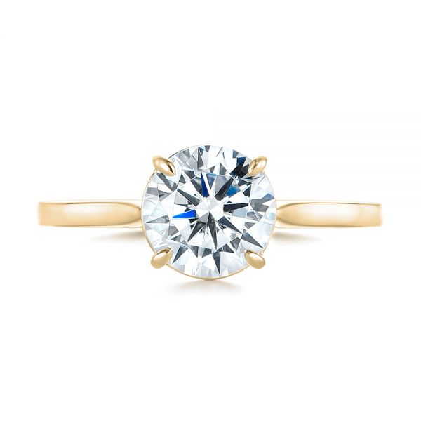 14k Yellow Gold 14k Yellow Gold Diamond Solitaire Engagement Ring - Top View -  103977