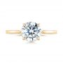 14k Yellow Gold 14k Yellow Gold Diamond Solitaire Engagement Ring - Top View -  103977 - Thumbnail