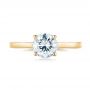 14k Yellow Gold 14k Yellow Gold Diamond Solitaire Engagement Ring - Top View -  104185 - Thumbnail