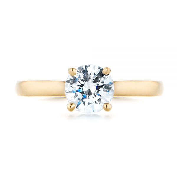 14k Yellow Gold 14k Yellow Gold Diamond Solitaire Engagement Ring - Top View - 104186