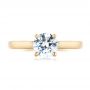 14k Yellow Gold 14k Yellow Gold Diamond Solitaire Engagement Ring - Top View -  104186 - Thumbnail