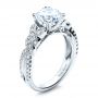 Diamond Split Shank Engagement Ring - Kirk Kara - Three-Quarter View -  1455 - Thumbnail