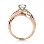 14k Rose Gold 14k Rose Gold Diamond Split Shank Engagement Ring - Front View -  1260 - Thumbnail