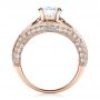 14k Rose Gold 14k Rose Gold Diamond Split Shank Engagement Ring - Vanna K - Front View -  100107 - Thumbnail