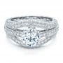 18k White Gold Diamond Split Shank Engagement Ring - Vanna K - Flat View -  100107 - Thumbnail