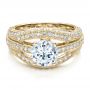 14k Yellow Gold 14k Yellow Gold Diamond Split Shank Engagement Ring - Vanna K - Flat View -  100107 - Thumbnail