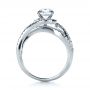 18k White Gold Diamond Split Shank Engagement Ring - Front View -  1260 - Thumbnail