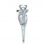 14k White Gold 14k White Gold Diamond Split Shank Engagement Ring - Side View -  1260 - Thumbnail