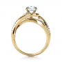 18k Yellow Gold 18k Yellow Gold Diamond Split Shank Engagement Ring - Front View -  1260 - Thumbnail