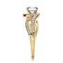 14k Yellow Gold 14k Yellow Gold Diamond Split Shank Engagement Ring - Side View -  1260 - Thumbnail