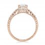 18k Rose Gold 18k Rose Gold Diamond And Blue Sapphire Engagement Ring - Front View -  100389 - Thumbnail