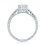  Platinum Platinum Diamond And Blue Sapphire Engagement Ring - Front View -  100389 - Thumbnail