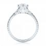 Platinum Platinum Diamond And Blue Sapphire Engagement Ring - Front View -  102677 - Thumbnail