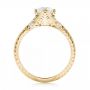 18k Yellow Gold 18k Yellow Gold Diamond And Blue Sapphire Engagement Ring - Front View -  102677 - Thumbnail