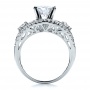  18K Gold Diamond And Filigree Engagement Ring - Vanna K - Front View -  100109 - Thumbnail