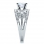 18K Gold Diamond And Filigree Engagement Ring - Vanna K - Side View -  100109 - Thumbnail