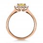 14k Rose Gold 14k Rose Gold Diamond And Yellow Sapphire Engagement Ring - Front View -  1403 - Thumbnail