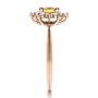 18k Rose Gold 18k Rose Gold Diamond And Yellow Sapphire Engagement Ring - Side View -  1403 - Thumbnail