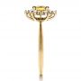 18k Yellow Gold 18k Yellow Gold Diamond And Yellow Sapphire Engagement Ring - Side View -  1403 - Thumbnail