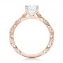 14k Rose Gold 14k Rose Gold Diamond In Filigree Engagement Ring - Front View -  102788 - Thumbnail