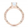 18k Rose Gold 18k Rose Gold Diamond In Filigree Engagement Ring - Front View -  102788 - Thumbnail