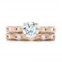 18k Rose Gold 18k Rose Gold Diamond In Filigree Engagement Ring - Top View -  102788 - Thumbnail