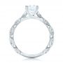 18k White Gold 18k White Gold Diamond In Filigree Engagement Ring - Front View -  102788 - Thumbnail