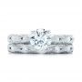 18k White Gold 18k White Gold Diamond In Filigree Engagement Ring - Top View -  102788 - Thumbnail