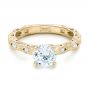 18k Yellow Gold 18k Yellow Gold Diamond In Filigree Engagement Ring - Flat View -  102788 - Thumbnail